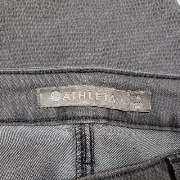 Athleta Sculptek Skinny Jeans Womens 4 Gray Mid Rise - Picture 5 of 8